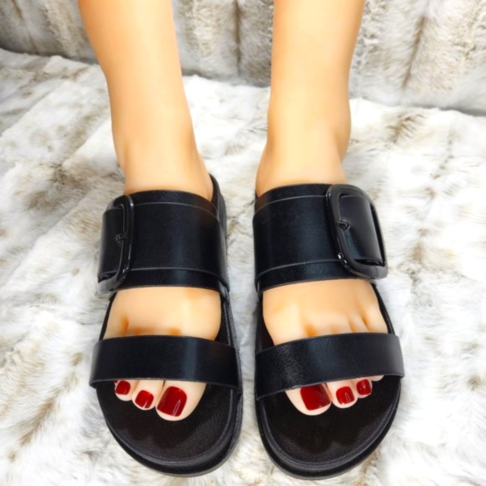 Flat Comfy Summer Sandals Buckle - Picture 2 of 7